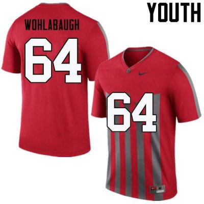 Youth Ohio State Buckeyes #64 Jack Wohlabaugh Throwback Nike NCAA College Football Jersey Top Deals AOZ7044BF